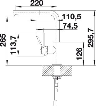 BLANCO LANORA-S rustfrit stål